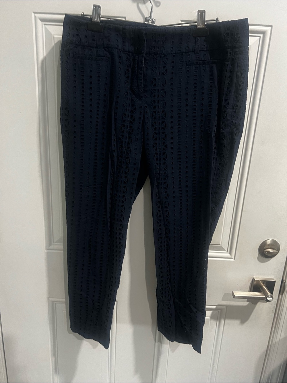 LOFT Navy Eyelet Dress Pants for women